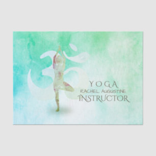Medizin Lehrer Wasserfarbe Yoga Pose Om Signage Seidenpapier