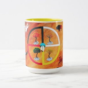 Medizin-Rad-Tasse Zweifarbige Tasse