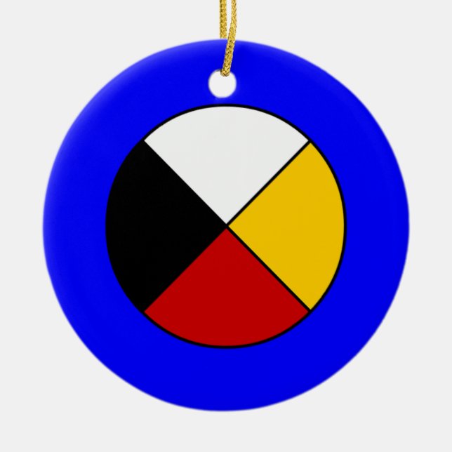 Medizin-Rad-Verzierung Keramik Ornament (Vorne)