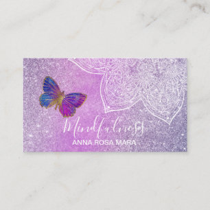*~* Medizin Reiki Yoga Mandala Schmetterling Visitenkarte
