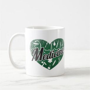 Medizin Retro Heart Blackboard Liebe Kaffeetasse