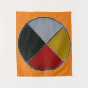 Medizin Wheel Small Tapestry Wandteppich