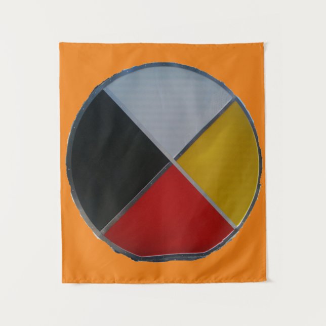 Medizin Wheel Small Tapestry Wandteppich (Vorderseite)