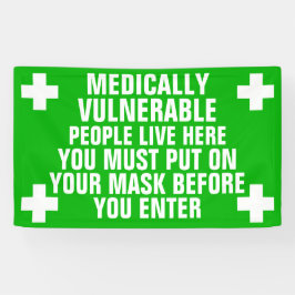 Medizinisch gefährdete Maske tragen Banner