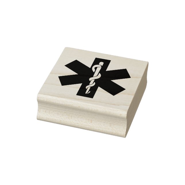 Medizinisch - Stern des Lebenszeichens - Abgeschie Gummistempel (Stempel)