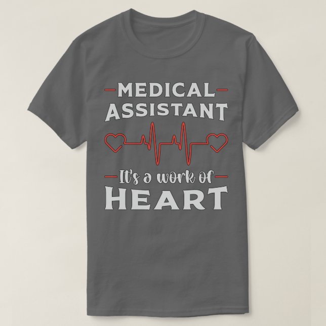 Medizinische Assistentin Herzmedizin Krankenschwes T-Shirt (Design vorne)