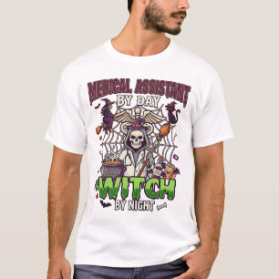 Medizinische Assistentin Hexe Skelett Spritze Kess T-Shirt
