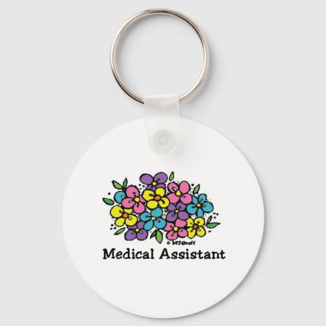 Medizinische Assistenzblüte Schlüsselanhänger (Vorderseite)