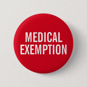 Medizinische Befreiung für Maskenmandate Button