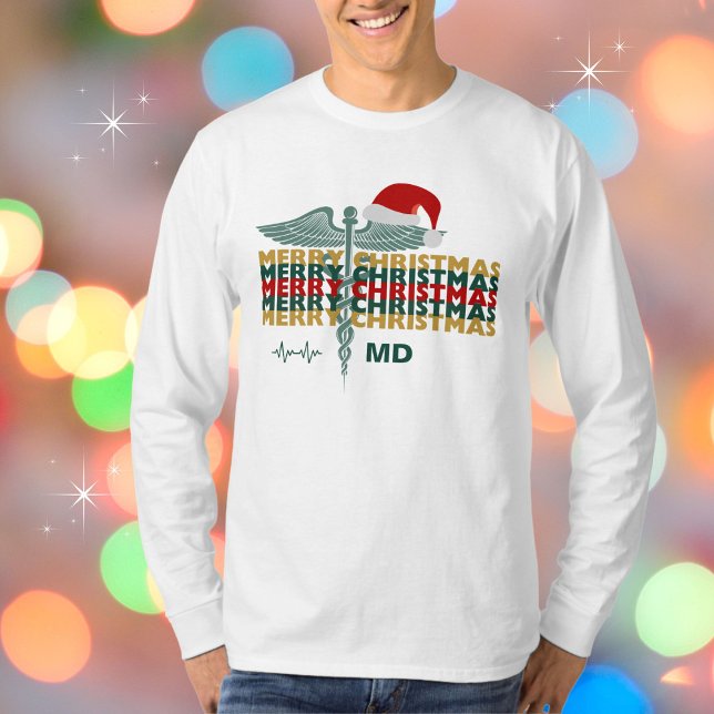 Medizinische Berufliche Vollmachten Frohe Weihnach T-Shirt (Available in multiple apparel types, colors and sizes. Merry Christmas!)