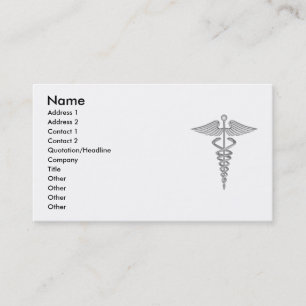 Medizinische Caduceus-Visitenkarte Visitenkarte