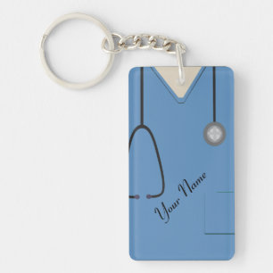 Medizinische Chirurgie Ärztin Blue Custom Acrylic Schlüsselanhänger