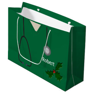 Medizinische Chirurgie Grüne Holly Lg Geschenktas Große Geschenktüte