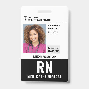 Medizinische Chirurgische Krankenschwester RN ID F Ausweis