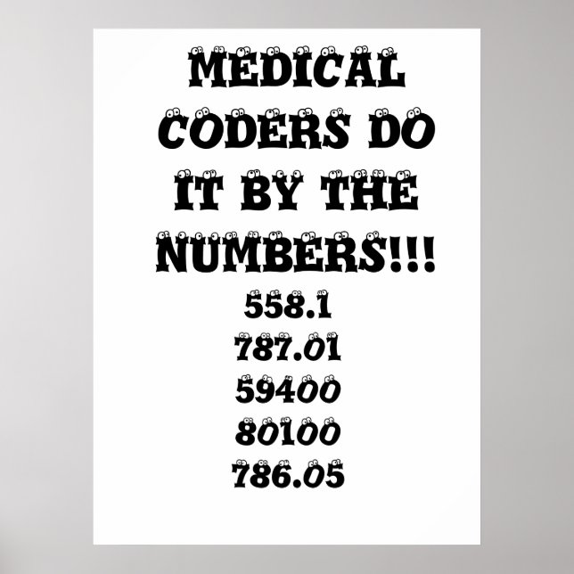 MEDIZINISCHE CODERS MACHEN ES MIT DEN NUMMERN!!, 5 POSTER (Vorne)