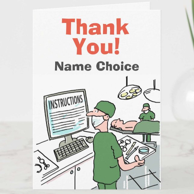 Medizinische Dankeschön-Karte zur Personalisierung Dankeskarte (Von Creator hochgeladen)