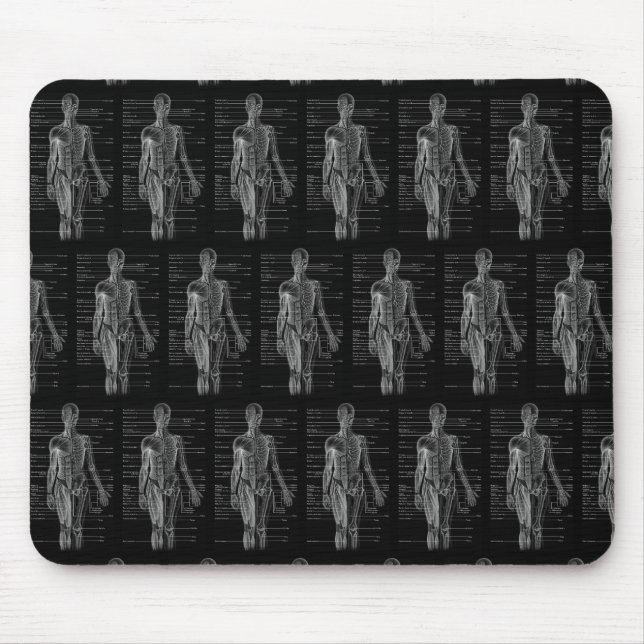 Medizinische Darstellung der Anatomie des Menschen Mousepad (Vorne)