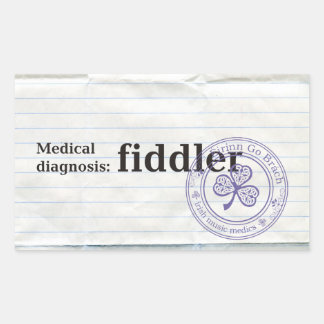 Medizinische Diagnose: Fiddler Rechteckiger Aufkleber