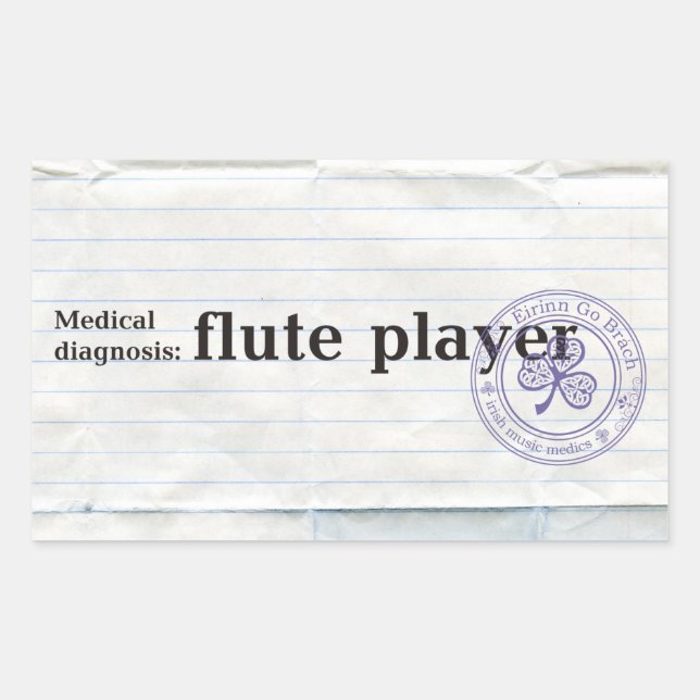 Medizinische Diagnose: Fluggerät Rechteckiger Aufkleber (Vorderseite)