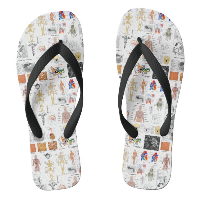 Medizinische Diagramme der Anatomie des Menschen Flip Flops (Fußbett)