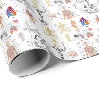 Medizinische Diagramme in voller Farbe Geschenkpapier