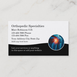 Medizinische Fachkarten für Orthopädie Visitenkarte