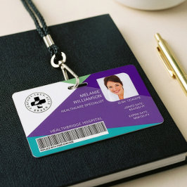 Medizinische Foto-ID und Logo für moderne geometri Ausweis