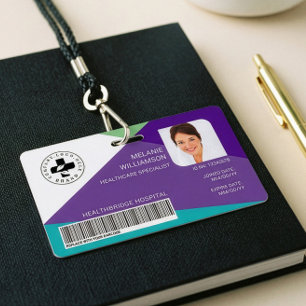 Medizinische Foto-ID und Logo für moderne geometri Ausweis