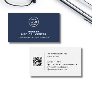 Medizinische Gesundheitsklinik Blue Beruflich Visitenkarte