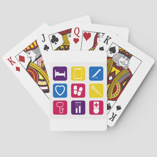 Medizinische Ikonen-Spielkarten Spielkarten (Rückseite)