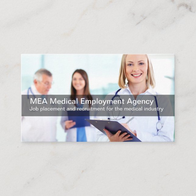 Medizinische Industrie-Anstellung-Agentur Visitenkarte (Vorderseite)