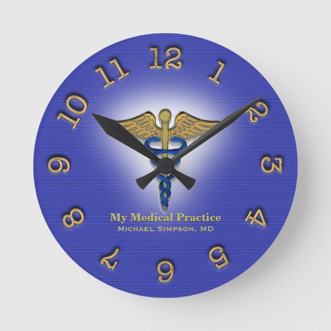 Medizinische Klinikuhr Runde Wanduhr (Vorderseite)
