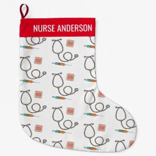 Medizinische Krankenschwester Großer Weihnachtsstrumpf