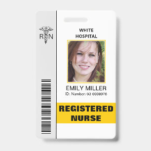 Medizinische Krankenschwester Mitarbeiter Caduceus Ausweis