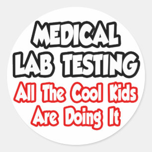 Medizinische Labrador-Tests...alle Coolen Kinder Runder Aufkleber