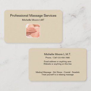 Medizinische Massage-Dienstleistungen Visitenkarte