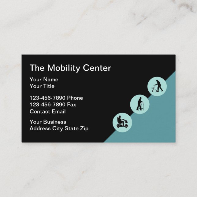 Medizinische Mobilität Moderne Visitenkarten Visitenkarte (Vorderseite)