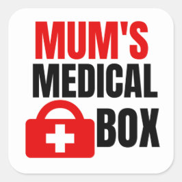 Medizinische Mutter Quadratischer Aufkleber