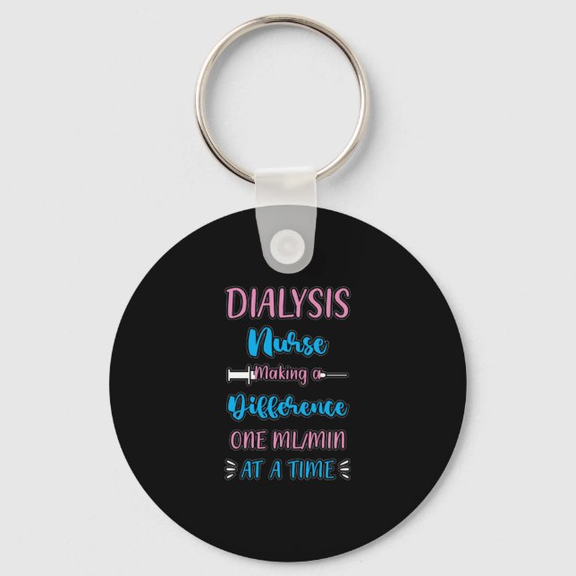 Medizinische Nephrologie RN Funny Dialysis Nurse Schlüsselanhänger (Vorderseite)