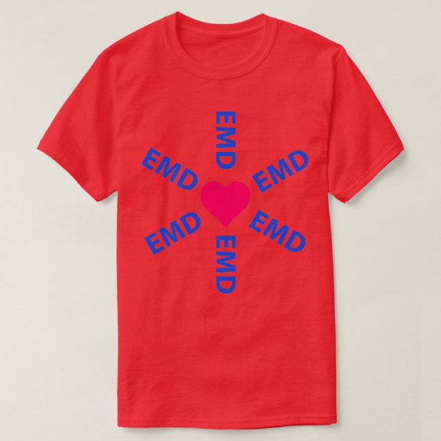 Medizinische Notfallabwehr mit Herz T-Shirt (Design vorne)