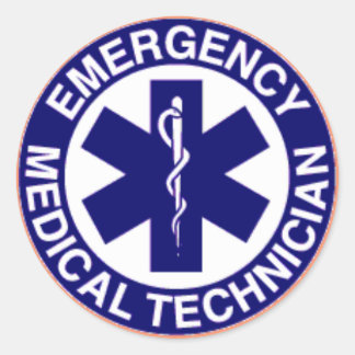 MEDIZINISCHE NOTFALLTECHNIKER EMT RUNDER AUFKLEBER