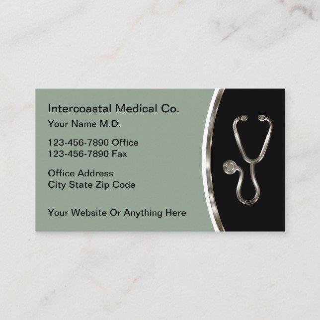 Medizinische Office Doctor Business Cards Moderne Visitenkarte (Vorderseite)