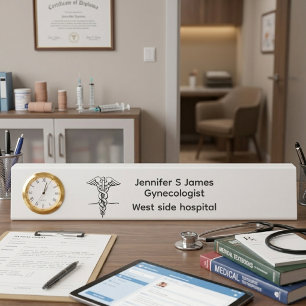 Medizinische Praxis Personalisierte Frauenärztin A Namensplakette