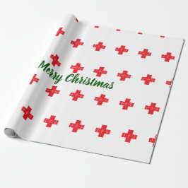 Medizinische quere frohe Weihnachten Geschenkpapier