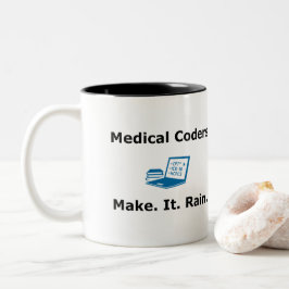 Medizinische Stellen herstellen. Es ist. Regen. Zweifarbige Tasse