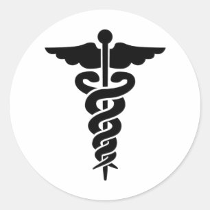 Medizinische Symbole Runder Aufkleber