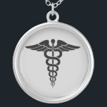 Medizinische Symbole Versilberte Kette<br><div class="desc">Medizinische Symbole</div>