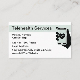 Medizinische Telehealth-Visitenkarten Visitenkarte