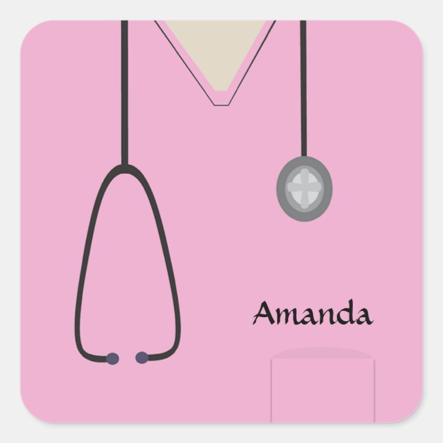 Medizinische Untersuchung Rosa Aufkleber (Vorderseite)
