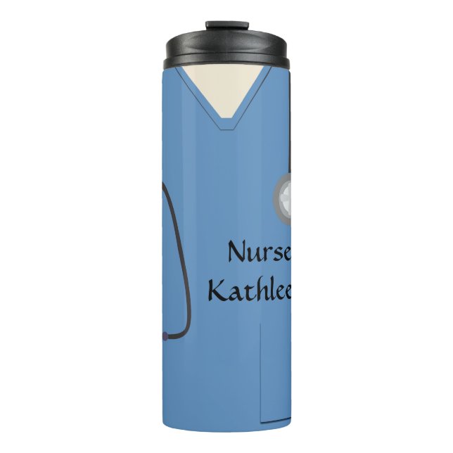 Medizinische Untersuchungen Uniform Blue Thermosbecher (Vorderseite)